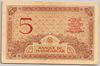 [Madagascar 5 Francs Pick:P-35]