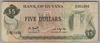 [Guyana 5 Dollars Pick:P-22f]