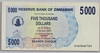 [Zimbabwe 5,000 Dollars Pick:P-45]